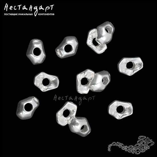 Чашечки для бусин Froissé Sterling Silver 4,7х3,5 мм, изображение 3