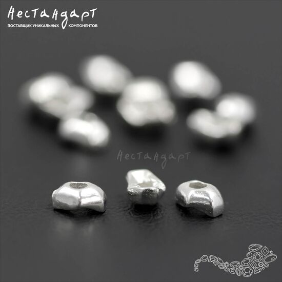 Чашечки для бусин Froissé Sterling Silver 4,7х3,5 мм, изображение 5