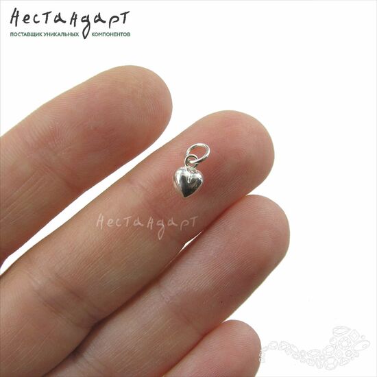 Подвеска Heart Sterling Silver 5х10 мм, изображение 2