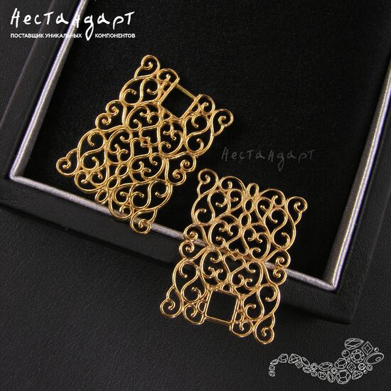 Подвеска-коннектор Michelle Gold Plated 29х21 мм