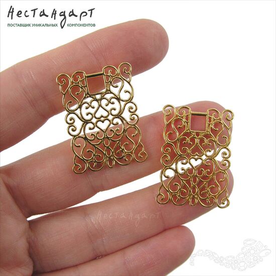 Подвеска-коннектор Michelle Gold Plated 29х21 мм, изображение 2