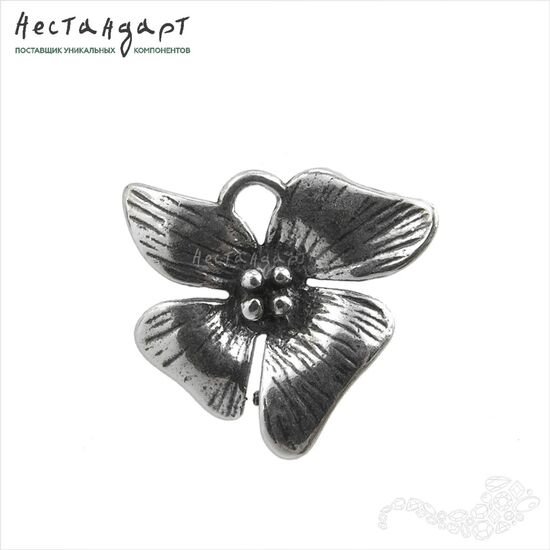 Коннектор Orchid Sterling Silver 13х15 мм, изображение 2