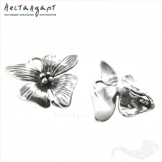 Коннектор Orchid Sterling Silver 13х15 мм, изображение 5