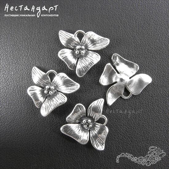 Коннектор Orchid Sterling Silver 13х15 мм, изображение 6