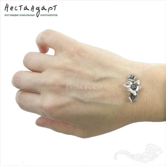 Коннектор Orchid Mini Sterling Silver 8х9 мм, изображение 2