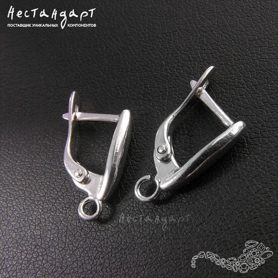 Швензы Cane Silver Plated 15х2,5 мм (пара), изображение 3