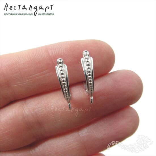 Швензы Original Rhodium Plated 18х4 мм (пара), изображение 2