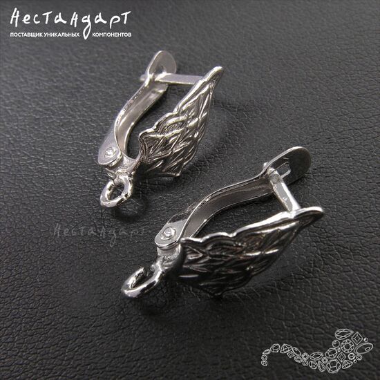 Швензы Middle-Earth Rhodium Plated Plated 17х7 мм (пара), изображение 3