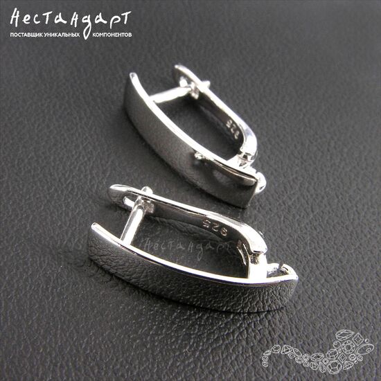 Швензы Tavola Sterling Silver Rhodium Plated 18х4 мм (пара), изображение 4