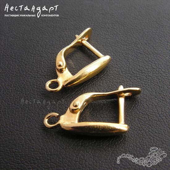 Швензы Cane Gold Plated 15х2,5 мм (пара), изображение 3