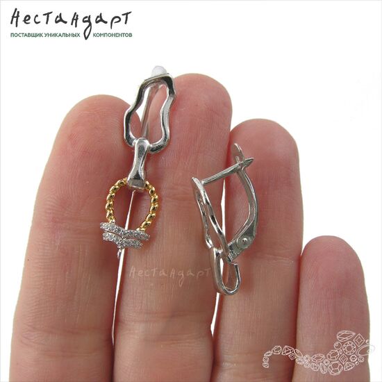 Швензы Morello Rhodium Plated 21х8 мм (пара), изображение 2