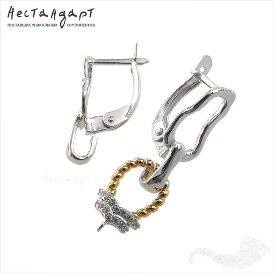 Швензы Morello Rhodium Plated 21х8 мм (пара), изображение 4