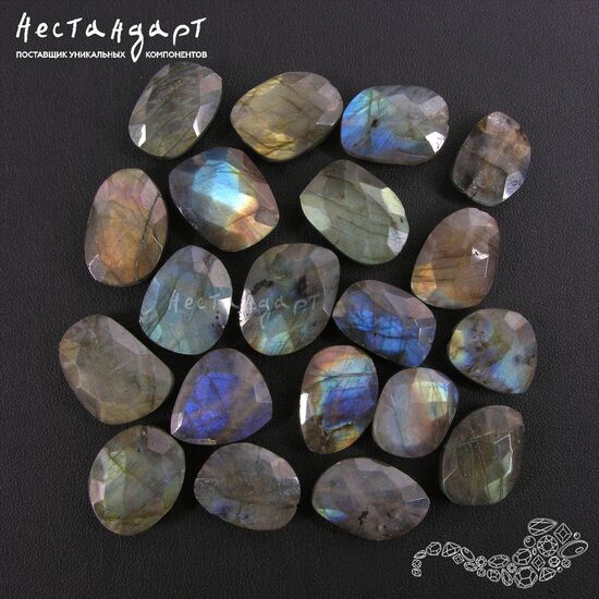 Лабрадор натуральный Magnifier с огранкой 16х11-21х16 мм, изображение 7