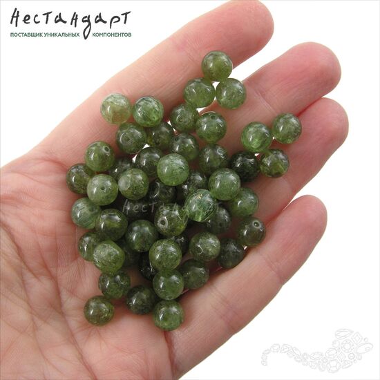 Кианит натуральный зеленый 7,5 мм (уп. 10 шт.), изображение 2