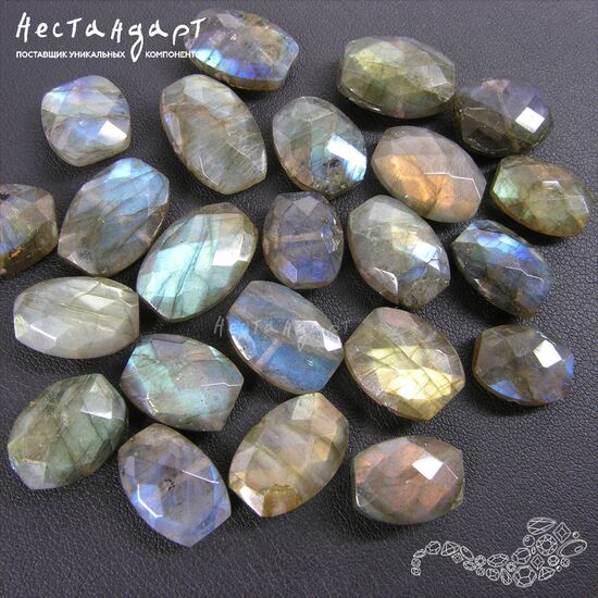 Лабрадор натуральный с крупным гранением 9х12-12х16 мм, изображение 6