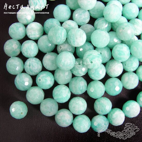 Амазонит натуральный шар с огранкой 10 мм