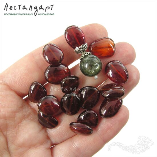 Гранат натуральный Precious Hessonite Pellet 12-16 мм, изображение 6