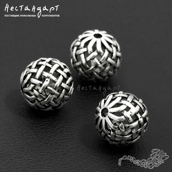 Бусина Gothic Ball Sterling Silver 10 мм, изображение 2