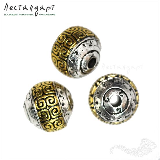 Бусина Bimetallic Meander 8 мм