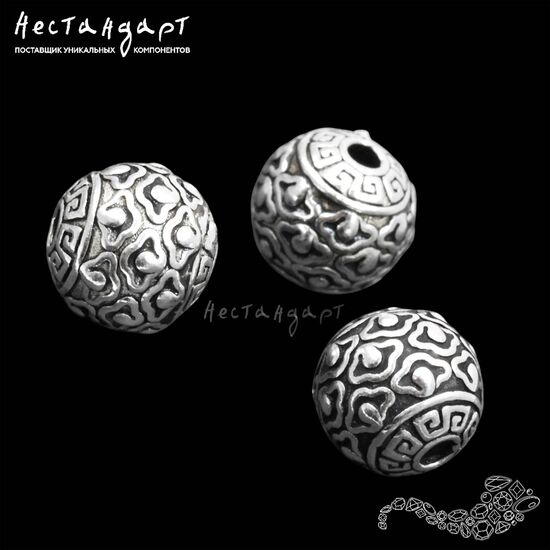 Бусина Indonesian Sterling Silver 10 мм, изображение 2