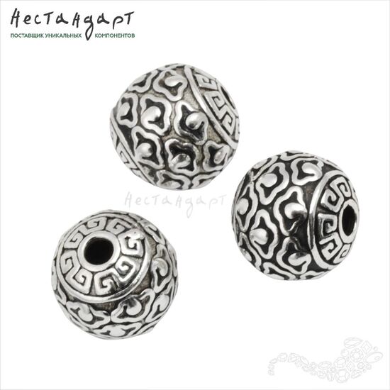 Бусина Indonesian Sterling Silver 10 мм, изображение 3
