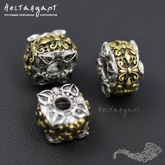 Бусина Bimetallic Fleur-de-Lis 11x7,8 мм, изображение 3