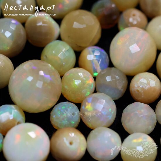 Опал натуральный эфиопский ограненный Precious Opal 6-9 мм (уп. 5 шт.), изображение 3