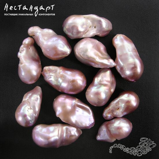 Жемчуг натуральный Baroque Dusty Rose 24-29 мм
