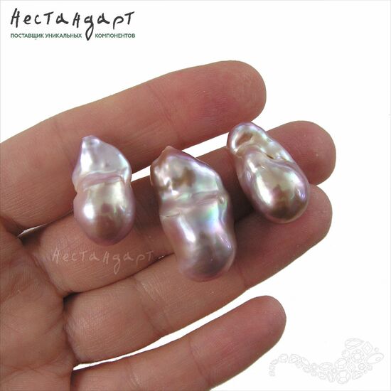 Жемчуг натуральный Baroque Dusty Rose 24-29 мм, изображение 2