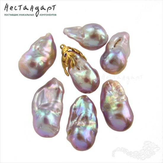 Жемчуг натуральный Baroque Dusty Rose 24-29 мм, изображение 4