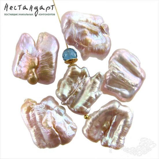 Жемчуг натуральный Baroque Fantasy Lilac 22-28 мм