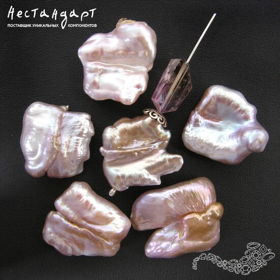 Жемчуг натуральный Baroque Fantasy Lilac 22-28 мм, изображение 3