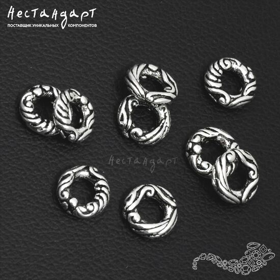 Бусина-спейсер Wave Sterling Silver 6х1,7 мм, изображение 2