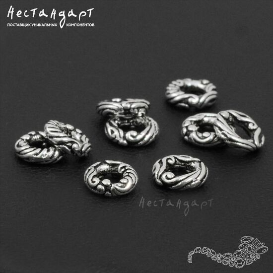 Бусина-спейсер Wave Sterling Silver 6х1,7 мм, изображение 4