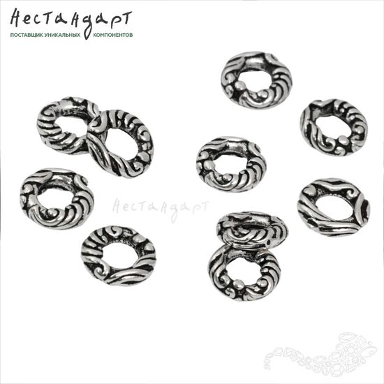 Бусина-спейсер Wave Sterling Silver 6х1,7 мм, изображение 5