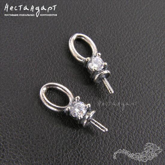 Концевик со штифтом Moonlight Silver Plated 14х5 мм, изображение 5