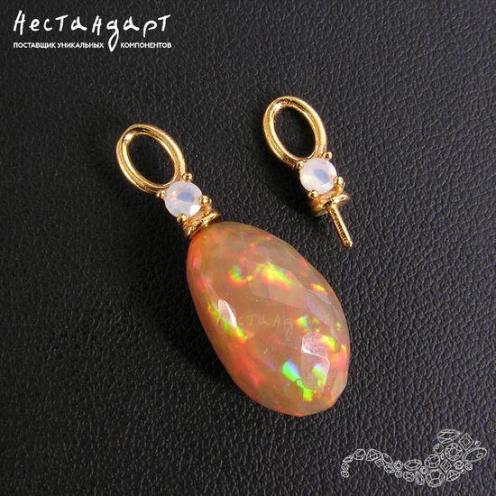 Концевик со штифтом Moonlight Gold Plated 14х5 мм, изображение 3