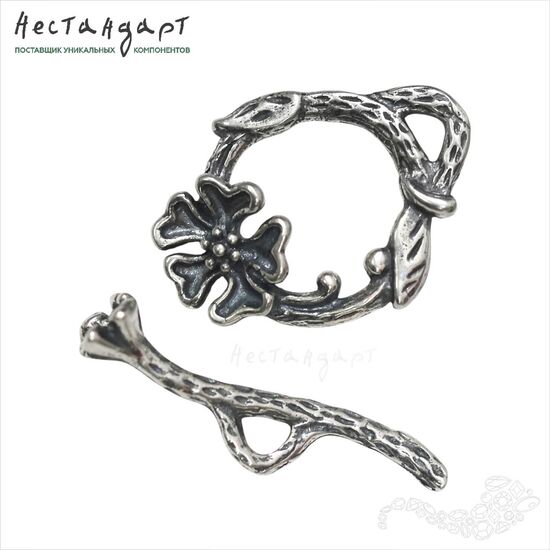 Замок-тогл Tropical Sterling Silver 18х14 мм