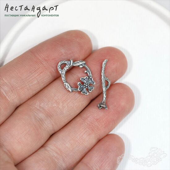 Замок-тогл Tropical Sterling Silver 18х14 мм, изображение 2