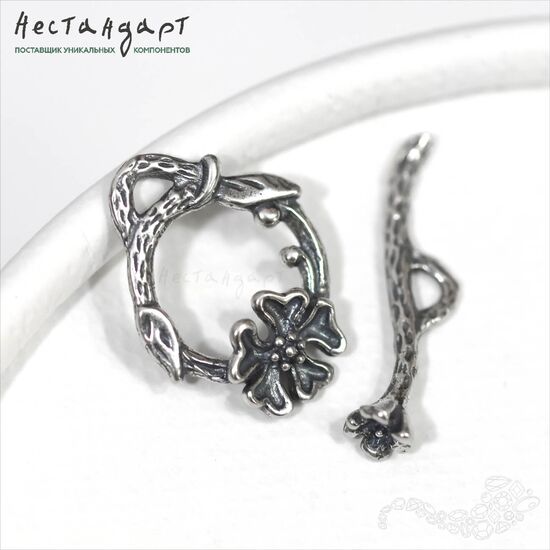 Замок-тогл Tropical Sterling Silver 18х14 мм, изображение 4