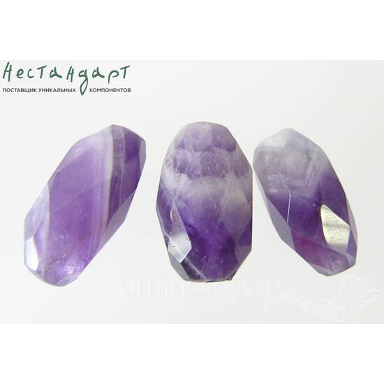 Аметист натуральный Шеврон крупная грань 21х11-27х13 мм, изображение 3