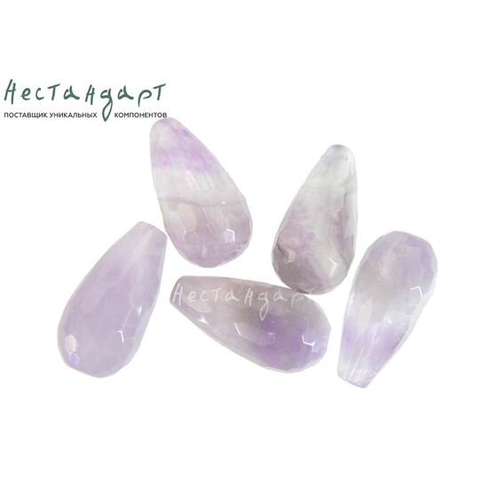 Аметист натуральный Drop с огранкой 20x10 мм, изображение 3