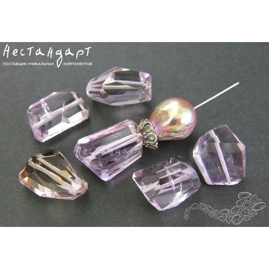 Аметист и Аметрин натуральный Cut Desired 15-16 мм