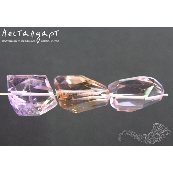 Аметист и Аметрин натуральный Cut Desired 15-16 мм, изображение 3