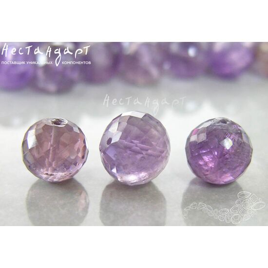 Аметист натуральный с огранкой 9-10 мм, изображение 3