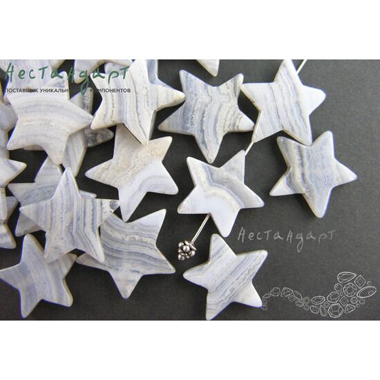 Агат натуральный голубой Star 20 мм