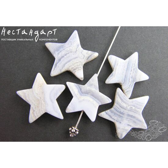 Агат натуральный голубой Star 20 мм, изображение 4