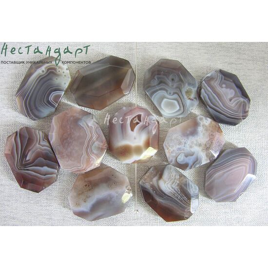 Агат натуральный ботсванский Geometric 33х28 мм, изображение 4