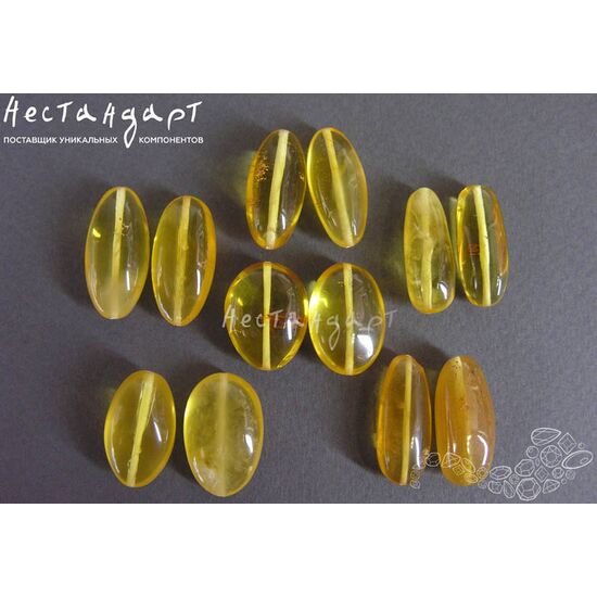 Янтарь натуральный Oval 19-24 мм (пара)
