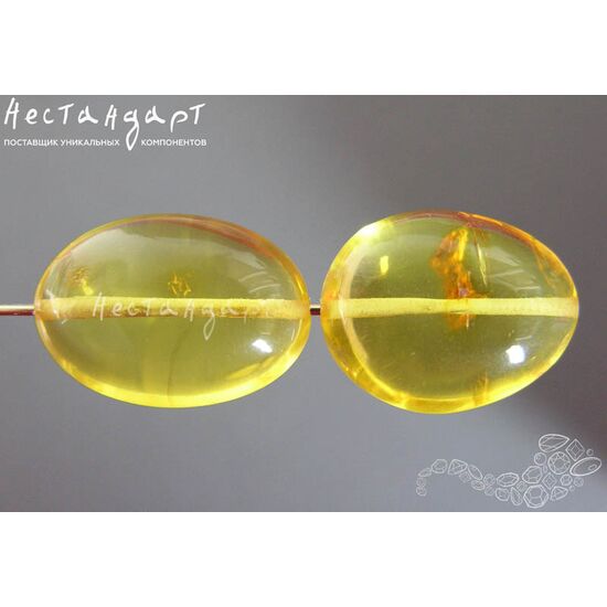 Янтарь натуральный Oval 19-24 мм (пара), изображение 2